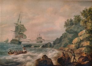 In het Bristol Kanaal, 1787 door Nicholas Pocock