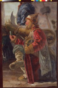 Russische kanonnier tijdens de Tijd der Troebelen (1598-1613) door Nicholas Roerich