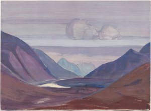 Chandra-rivier, studie, 1931 door Nicholas Roerich