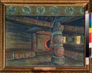 Decorontwerp voor de opera Prins Igor van Alexander Borodin door Nicholas Roerich
