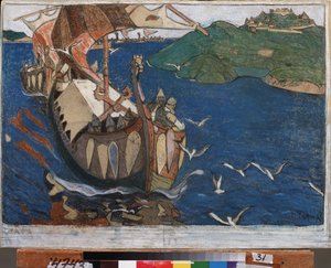 De bezoekers van overzee. De Varjagen (of Rus) in Rusland door Nicholas Roerich