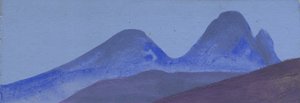 Bergstudie, ca. 1936-47 door Nicholas Roerich