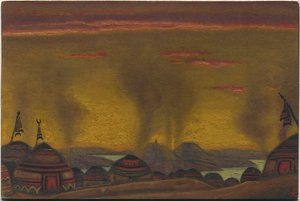 Polovtsisch kamp, decor voor "Polovtsische Dansen" uit Borodins opera "Prins Igor", 1943