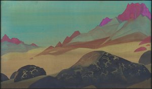 Rotsen van Ladakh, 1932 door Nicholas Roerich