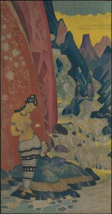 Lied van de Waterval, decoratief paneel, serie Dromen van Wijsheid, 1920