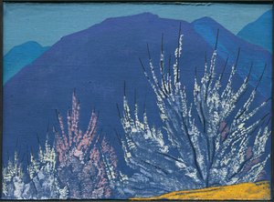 Studie voor het schilderij "Krishna" door Nicholas Roerich