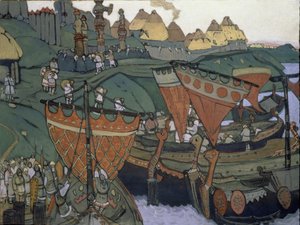 De Slaven aan de Dnjepr, 1905 door Nicholas Roerich