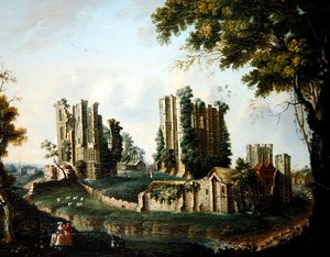 Een Uitgebreid Uitzicht op Kasteel Kenilworth