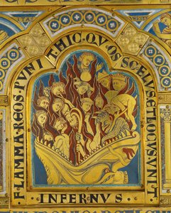 De verdoemden in de hel, van het altaar van Verdun ... door Nicholas of Verdun
