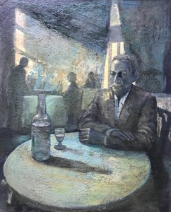 Vuurwater, 2018-23 (olieverf op board) door Nick Williams