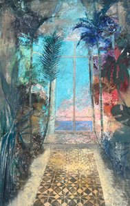 Hoogwater, 2022-23 (olieverf op board) door Nick Williams