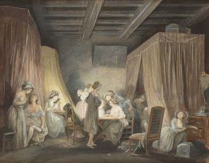 Le Coucher des Ouvrières en Modes, 1788 door Niclas Lafrensen