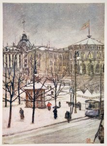 Het Parlement (Storthing), Christiania, 1905 door Nico Jungman