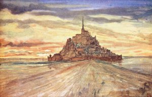 Mont St Michel, Zonsondergang