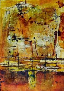 Gouden abstracte lagen