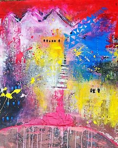 Levendige stedelijke abstracte kunst