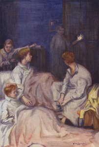 Een hand, of iets dergelijks, verscheen toen en daar in bleek licht