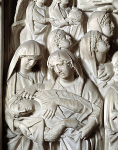 De kruisiging (detail) stoel gerealiseerd door Nicola Pisano