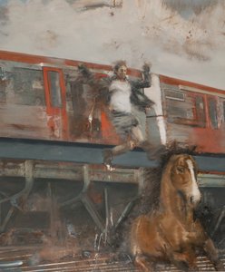 Sprong van de trein