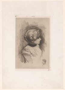 Portret van een onbekende vrouw door Nicolaas van der Waay