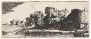 Landschap met een boerderij door Nicolaes Anthoni Flinck (attributed to)