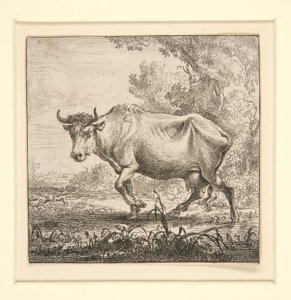 De Set van de Koeien, met de Melkmeid door Nicolaes Berchem