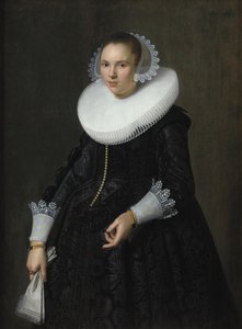 Portret van een dame door Nicolaes Eliasz. Pickenoy