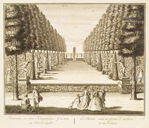 Natuurlijk theater van bomen en heggen door Nicolaes Jansz  Visscher