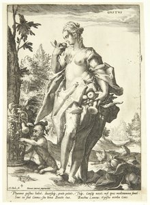 De smaakzin door Nicolaes Jansz. Clock