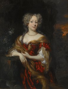 Portret van een vrouw door Nicolaes Maes