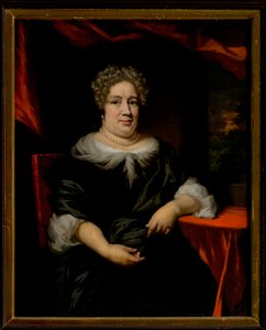 Portret van een dame door Nicolaes Maes