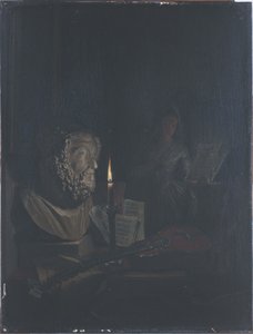Allegorie van muziek en poëzie door Nicolaes Muys