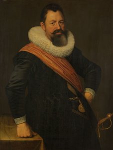 Portrait of Jochem Swartenhont door Nicolaes Pickenoy Pickenoy
