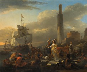 Een havenscène, c.1665