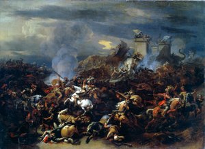 Slag tussen Alexander en Porus, 326 v.Chr., midden tot laat 17e eeuw