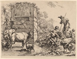 Koe Drinkend door Nicolaes Pietersz Berchem