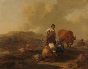 Italiaans landschap door Nicolaes Pietersz Berchem