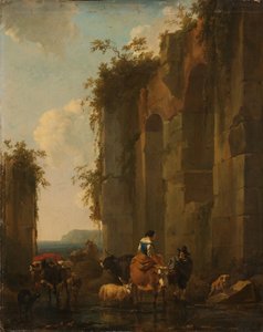 Ruïnes in Italië door Nicolaes Pietersz Berchem