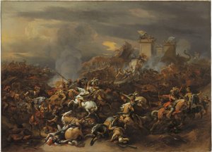 De slag tussen Alexander en Porus