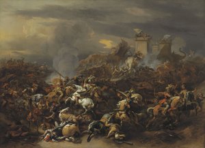 De Slag van Alexander de Grote tegen koning Porus door Nicolaes Pietersz. Berchem
