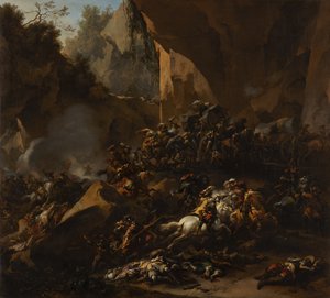 Reizigers Overvallen door Bandieten door Nicolaes Pietersz Berchem