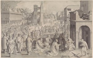 Aanbidding der koningen door Nicolaes de Bruyn