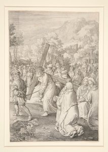 Christus Draagt het Kruis (Passieserie) door Nicolaes de Bruyn