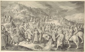 Christus aan het kruis door Nicolaes de Bruyn