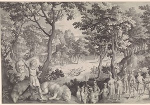 David en Goliat door Nicolaes de Bruyn