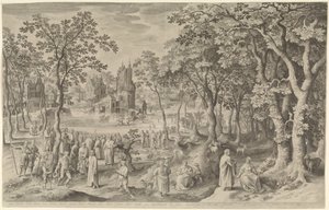 Genezing van de knecht van de Hoofdman van Kafarnaüm door Nicolaes de Bruyn