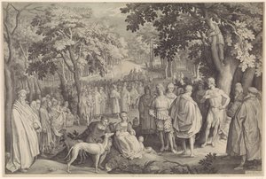 Prediking van Johannes den Doper door Nicolaes de Bruyn