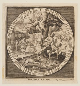 De Verdrijving, van De Schepping tot de Verdrijving uit het Paradijs door Nicolaes de Bruyn