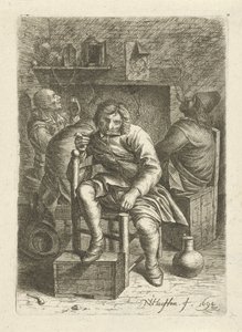 Rokende man door Nicolaes van Haeften