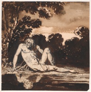 Hyachinthos, Apollons jongeling, Narcissus, rustend bij de beek